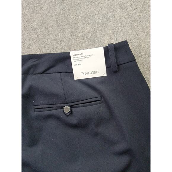 Calvin Klein Pants Womens 20W Blue Modern Fit Dress Pants Tapered Leg - Picture 9 of 15
